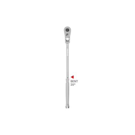 Tekton 3/8 Inch Drive x 12 Inch Flex Head Quick-Release Bent Handle Long Ratchet SRH33112